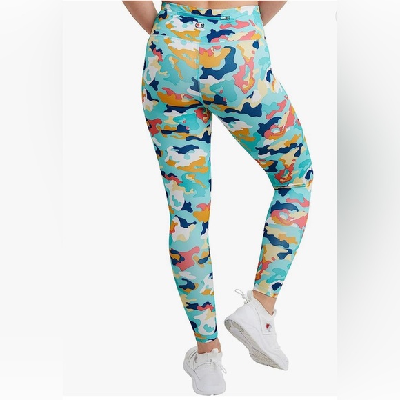 CHAMPION AUTHENTIC ATHLETICWEAR MULTI COLOR CAMOUFLAGE CAMO LEGGINGS - Picture 2 of 13